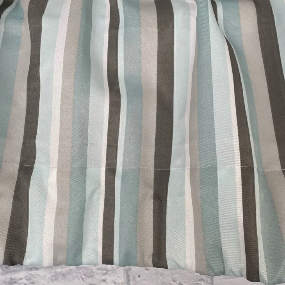 Essential home striped multi color curtain 2 panels available 56.5”x15.5”